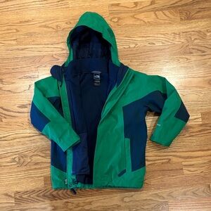 The North Face Kids Green and Navy 3-in-1 Jacket